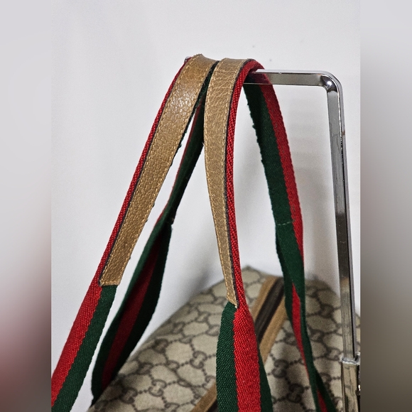 Gucci PVC Leather Sherry Line Tote Bag Duffle Bag - Picture 10 of 17